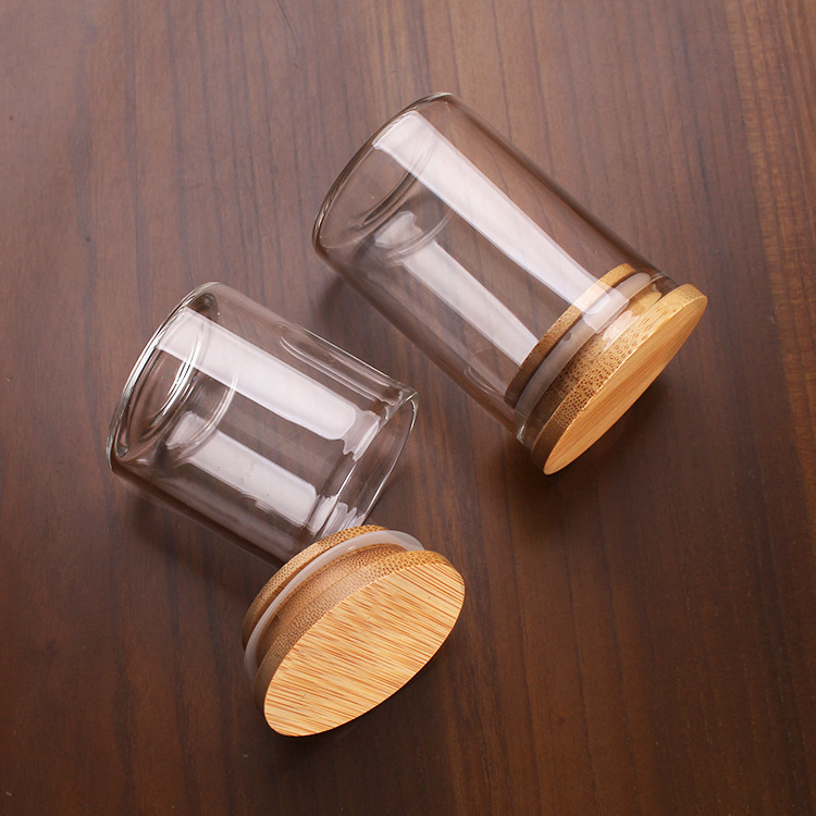 65mm直径高硼硅玻璃家居玻璃罐花茶包装杂粮储物收纳罐