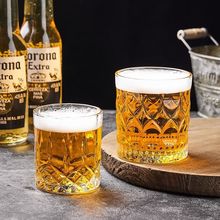 整件 钢化玻璃杯啤酒杯商用KTV酒吧专用八角水杯防摔家用小酒杯子