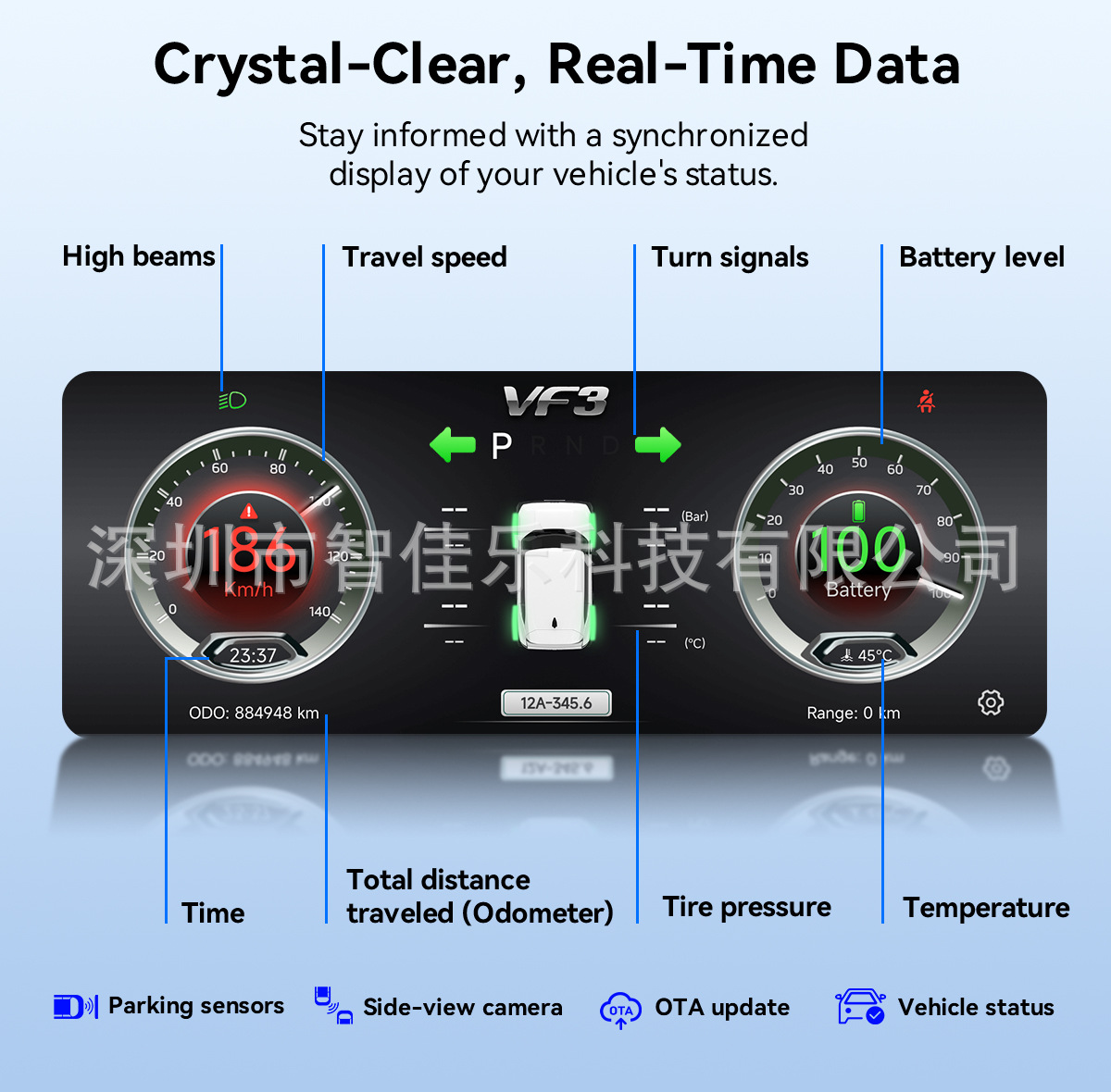 ODO VinFast VF3 10.3" CarPlay Android Auto Screen