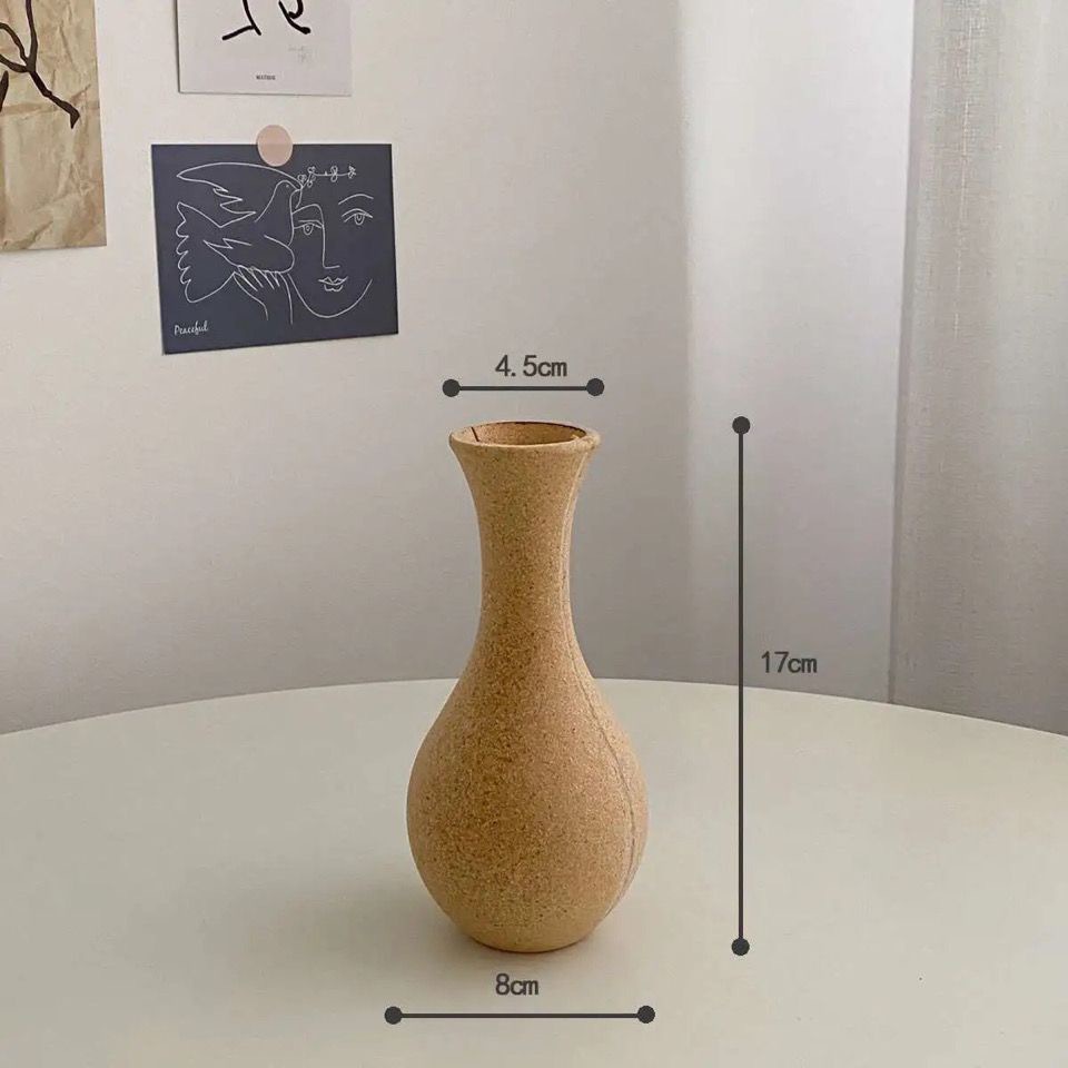 Florero de Madera Artesanal Estilo Retro