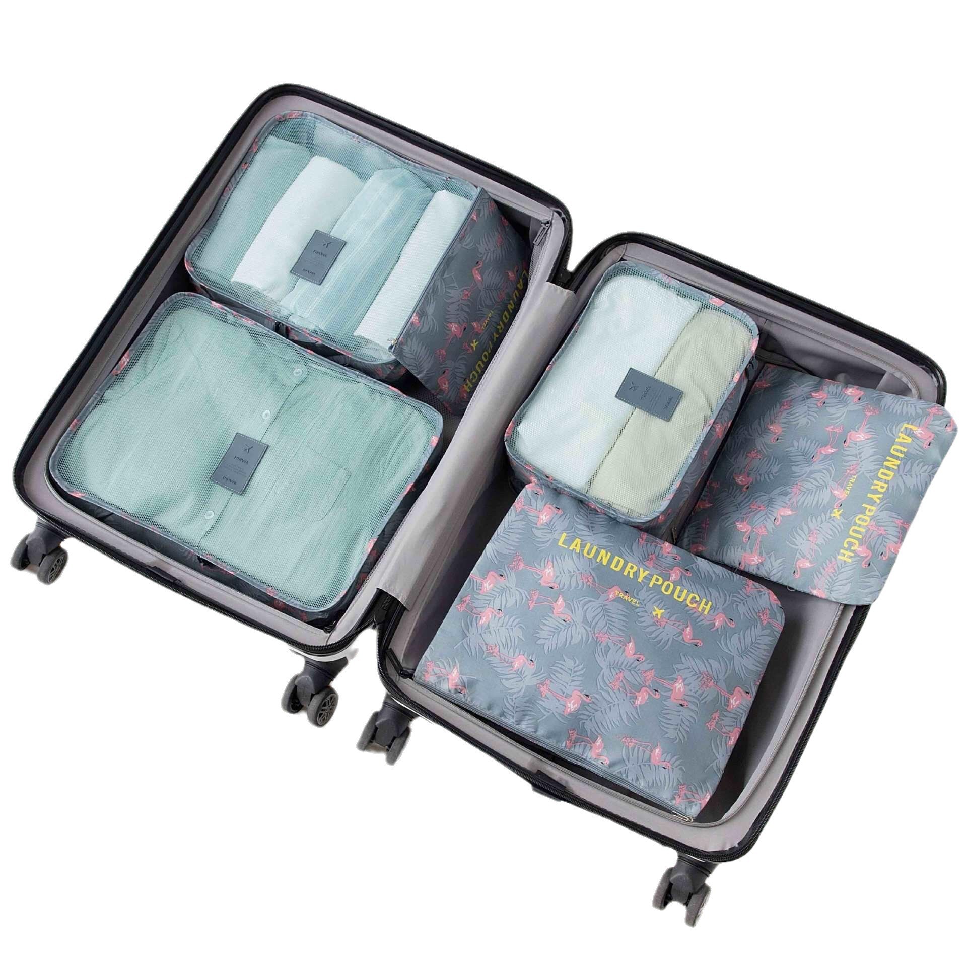 Directo DE FÁBRICA DE Corea Almacenamiento de viaje de seis piezas de equipaje ropa impermeable bolsa de almacenamiento bolsa de organización 6 piezas traje