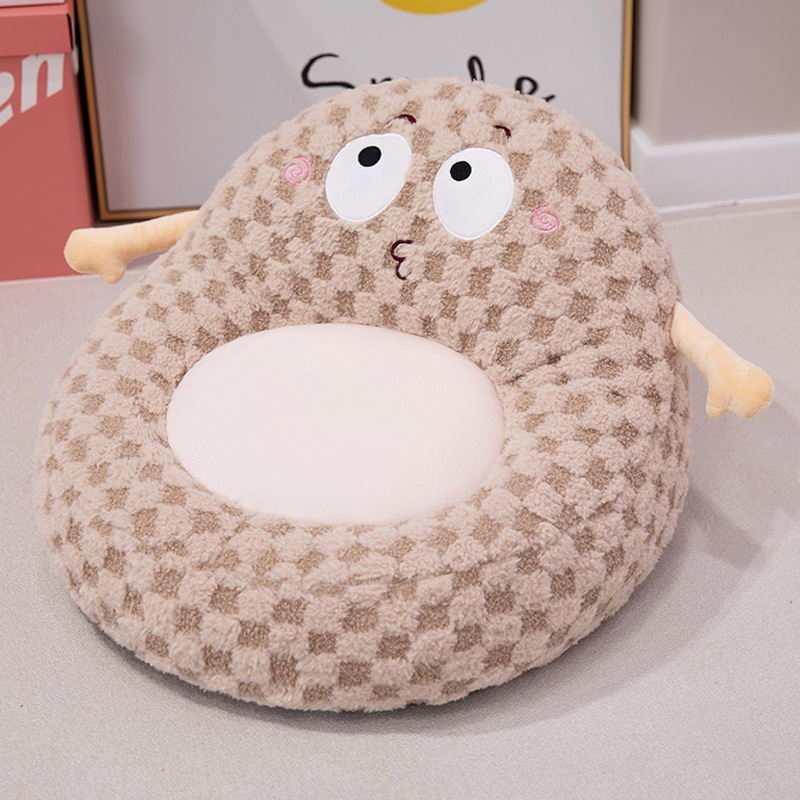 Cojín de futón encantador con ojos grandes, cojín de silla alta, suelo del dormitorio, sofá perezoso, cojín de suelo de tatami