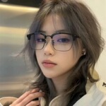 复古眉毛框眼镜男高级感半框斯文痞帅近视眼镜架时尚防蓝光眼镜框