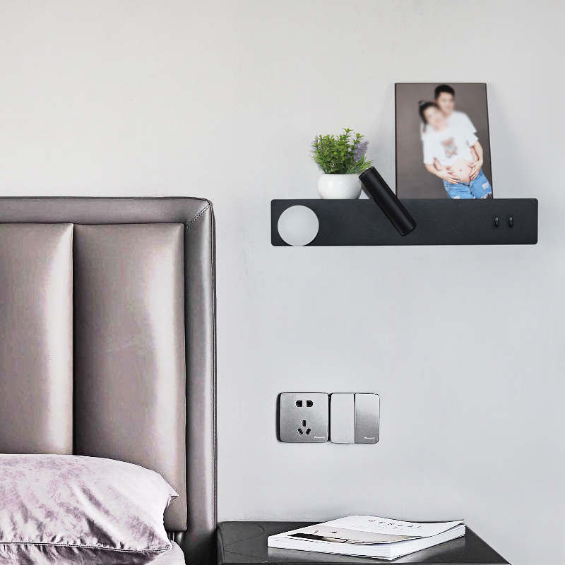 lámpara de pared de cabecera moderna minimalista larga barra de luces de lectura de hotel dormitorio sala de estar de fondo pared colgante lámpara led