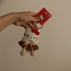 甜美美拉德斗篷hellokitty挂件可爱凯蒂猫毛绒公仔挂件kt挂饰