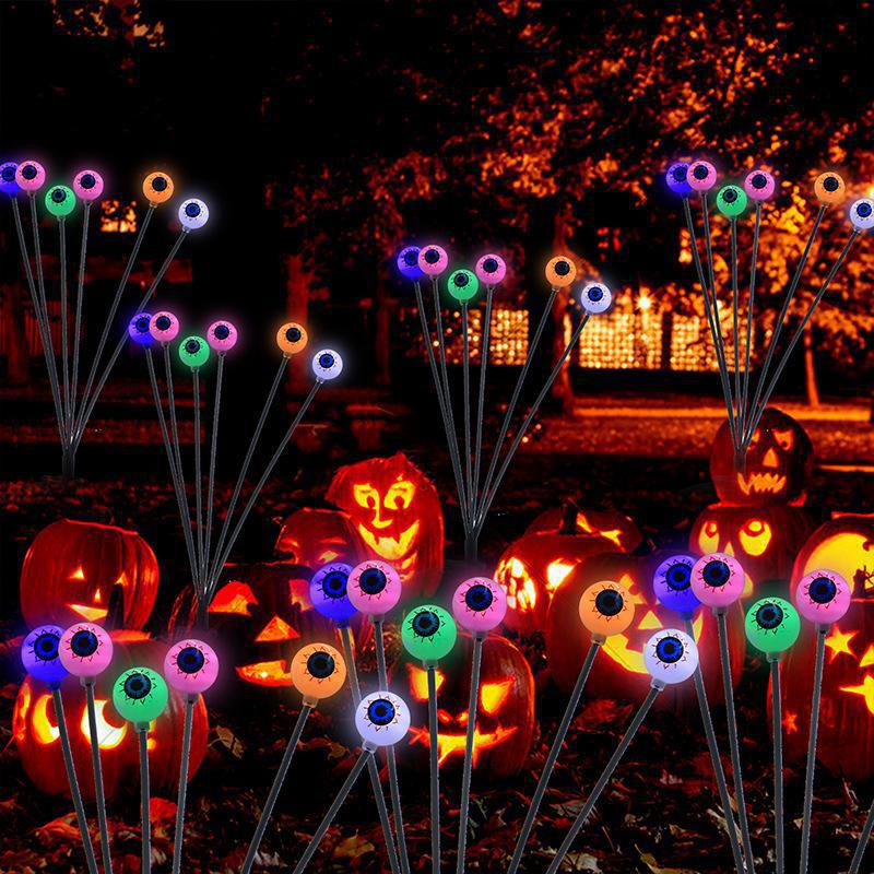 Solar Powered Eyeball Ground Light Hot Selling Halloween Outdoor Courtyard Festival Decorations Funny String Lights_voghion.com