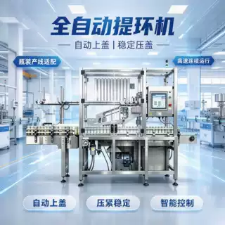 全自动压提环机饮料食品油塑料酱油压提环机效自动上提卡扣设备