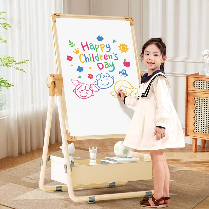 Детская доска для рисования магнитная беспыльная домашняя небольшая доска с опорой для письма белая доска детское граффити мольберт