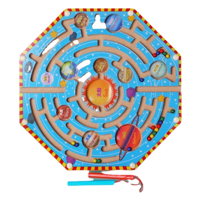 Los niños de la pluma magnética laberinto juego de escritorio laberinto volando Ajedrez dos en uno de doble cara juguete magnético