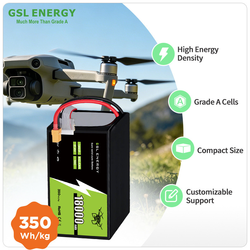 Gsl Energy 22.2V 18Ah 6S Solid State Battery for Fpv Uav