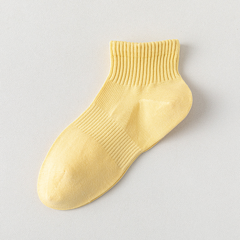 Calcetines de barco de algodón sólido, calcetines de mujer, calcetines de algodón resistentes a las bolas, sin costuras de hueso, embalaje independiente, calcetines absorbentes de sudor al por mayor