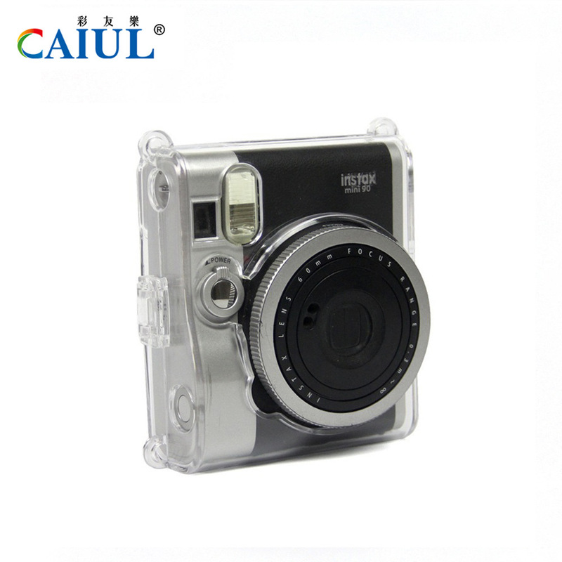 Suitable for Fuji Instax Mini90 Crystal Protective Case Transparent Fitted Case Polaroid Camera Case Cordless