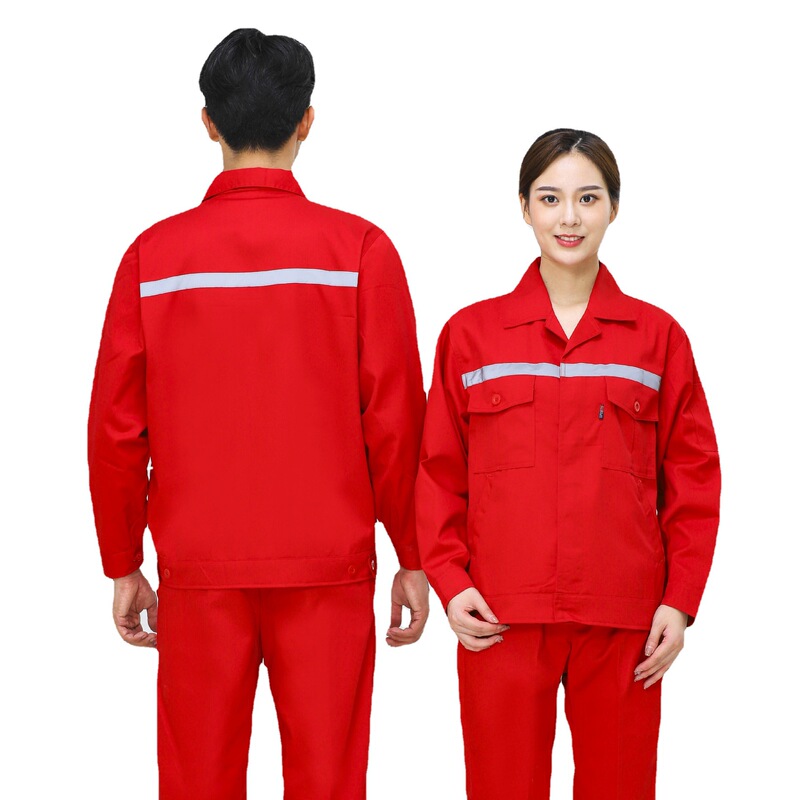 春秋系扣工作服套装男加厚耐磨耐脏工厂车间机修环卫服劳保服定制|undefined