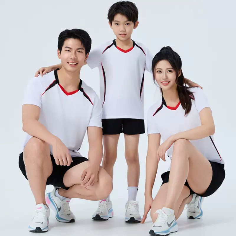 2025年新款对克排球服夏季男女款学生比赛训练队服套装气排球衣男