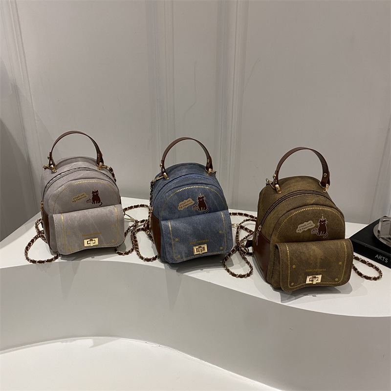 2025 New Casual Backpack, Everyday Versatile Textured Shoulder Bag, Solid Color Commuting Handbag, Women's Backpack_voghion.com