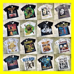 爆款美式复古ValeForever水洗做旧短袖T-shirt男士ins高街T恤女半
