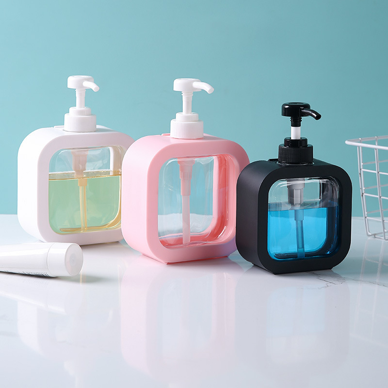家庭用バスルームプラスチックハンドサニタイザーローションボトルポータブルホテル包装シンプルプレスローションケアボトル|undefined