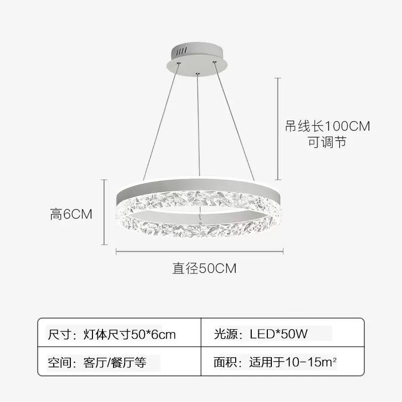 Lámpara de sala de estar led de lujo ligera moderna y sencilla, lámpara de restaurante de personalidad creativa, dormitorio principal para el hogar, lámpara Zhongshan