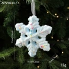 Blue, with snowflakes