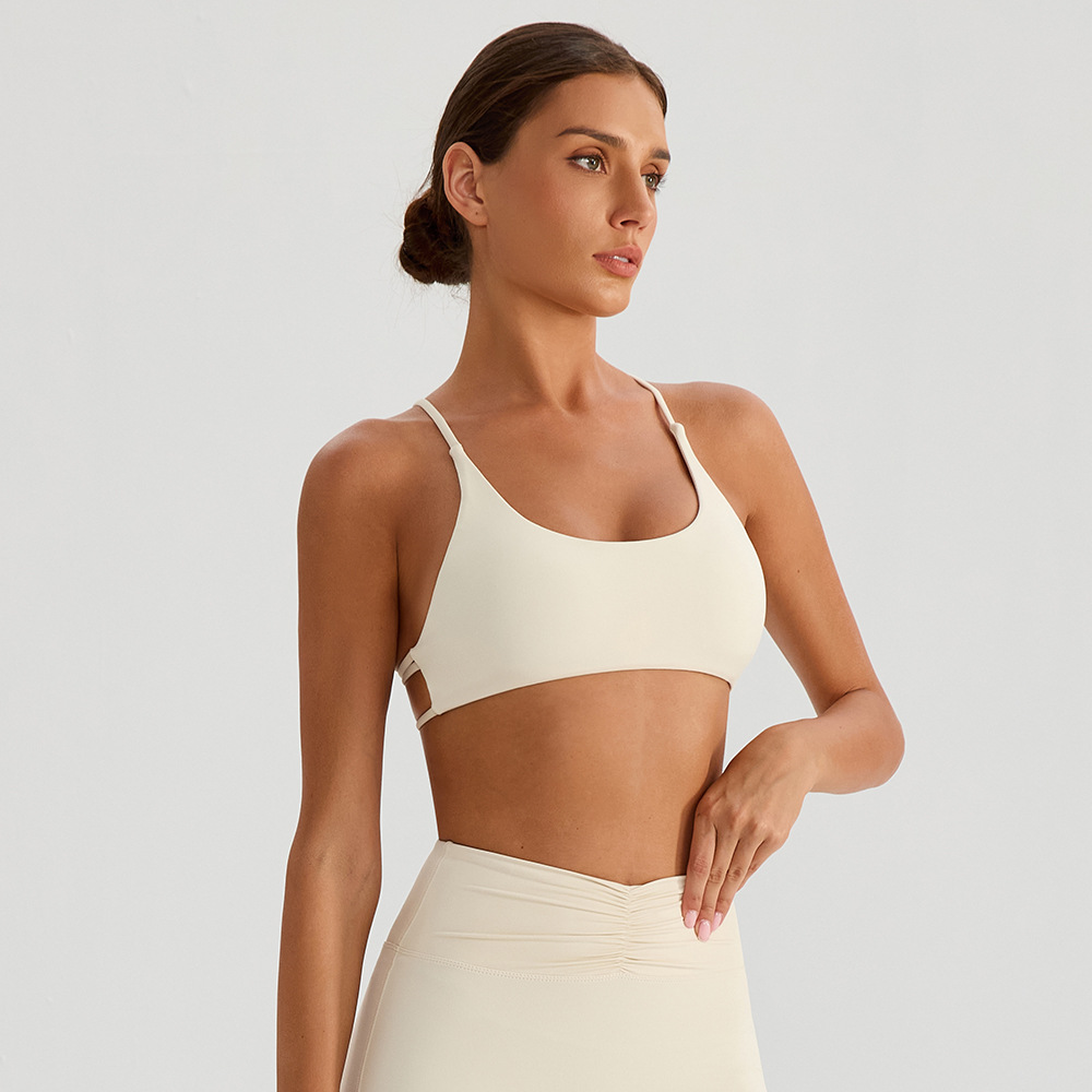 Nuevo verano correr acondicionamiento físico elevar las caderas pantalones cortos ropa de mujer belleza espalda nube sensación abrasión cabina de belleza espalda sujetador deportivo