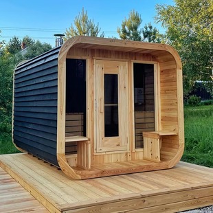 Factory Direct Supply 4 People Dry Steam Sauna Outdoor Sauna Room Traditional Steam Sauna