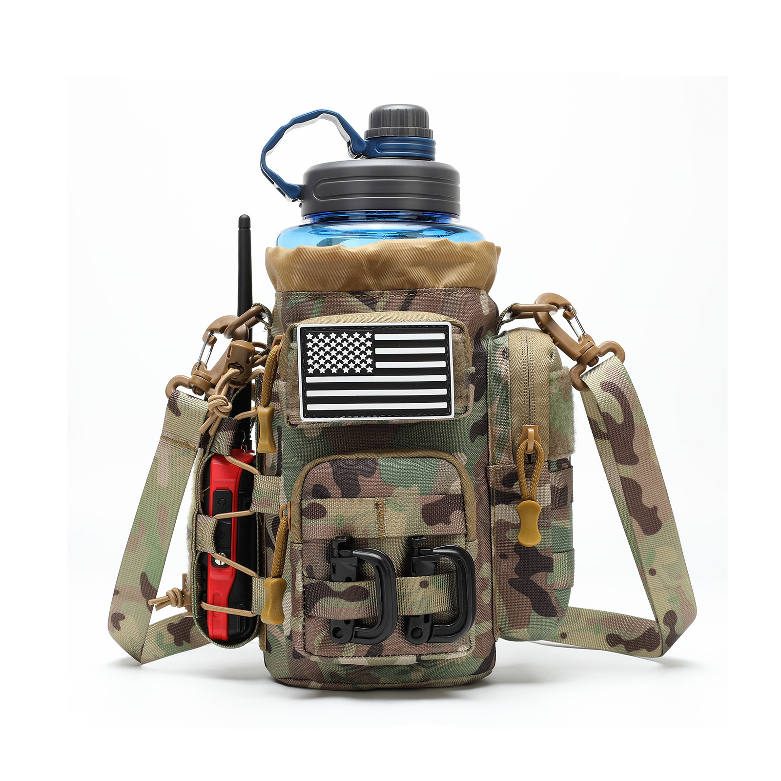 New Cross-Border Hot-Selling Tactical Backpack Suitable for Men and Women, Water Bottle Bag That Can Be Worn Diagonally, Portable Water Cup Bag, Large Capacity Wholesale