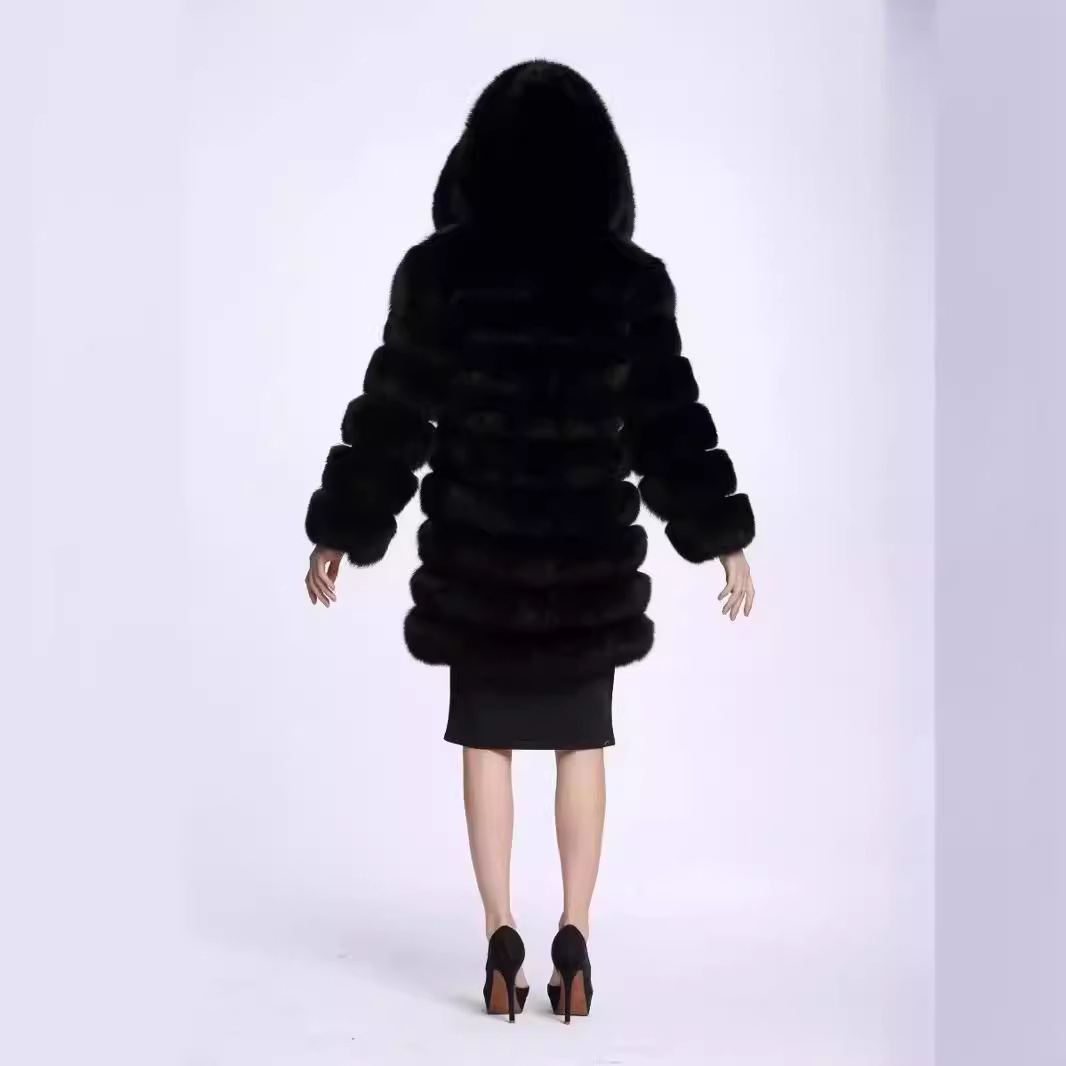 Women's Clothing Haining fur fox fur coat new long women's leisure long sleeved warm coat_voghion.com
