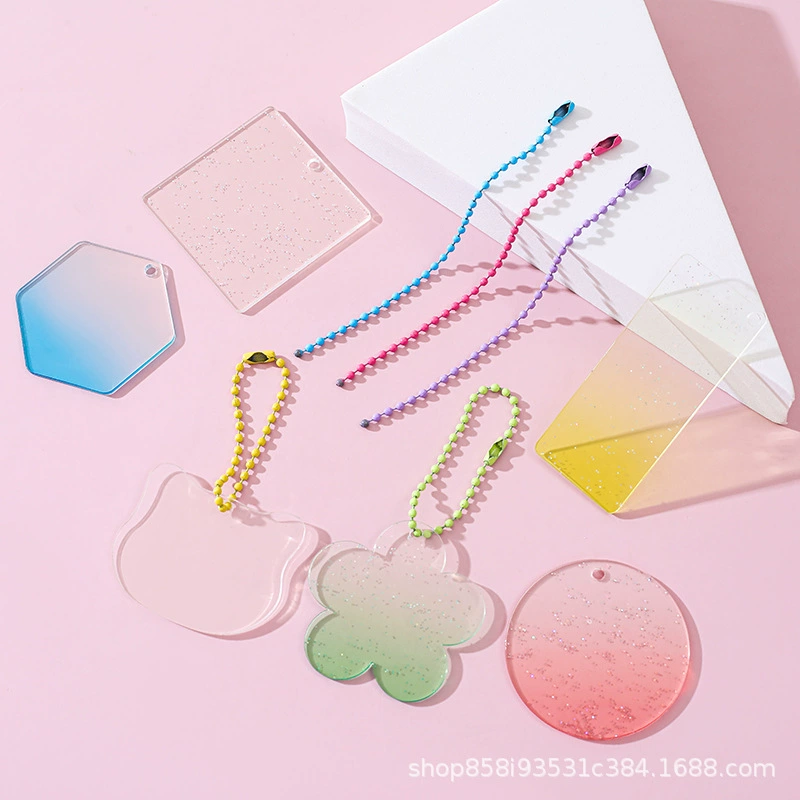 Детский DIY Guka Chuck 100 Guka Chuck акриловый диск с блестками и градиентом, прозрачный, дешевый, ручной работы