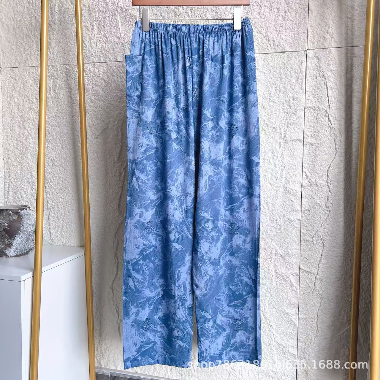 남성용 긴 바지 스타일 33, 블루 오션