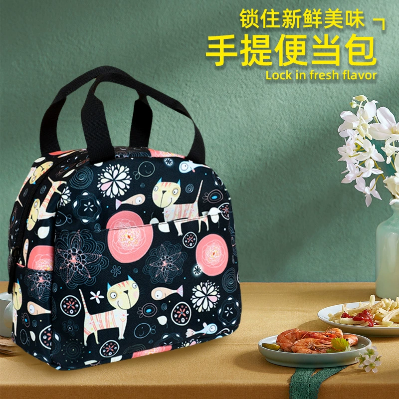 Зимний трансграничный термальный Ланч-бокс ткань из алюминиевой фольги Портативная сумка для обеда большой емкости портативный простой изолированный Ланч-бокс