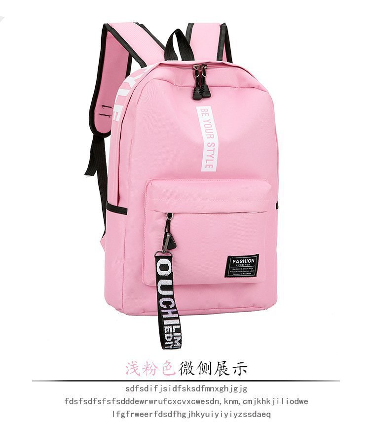2026er koreanische Schultertasche mit Buchstabenmotiv für Jungen und Mädchen, Mittel- und Oberschüler, Schultasche für Damen mit großem Fassungsvermögen, Campus-Segeltuch-Rucksack