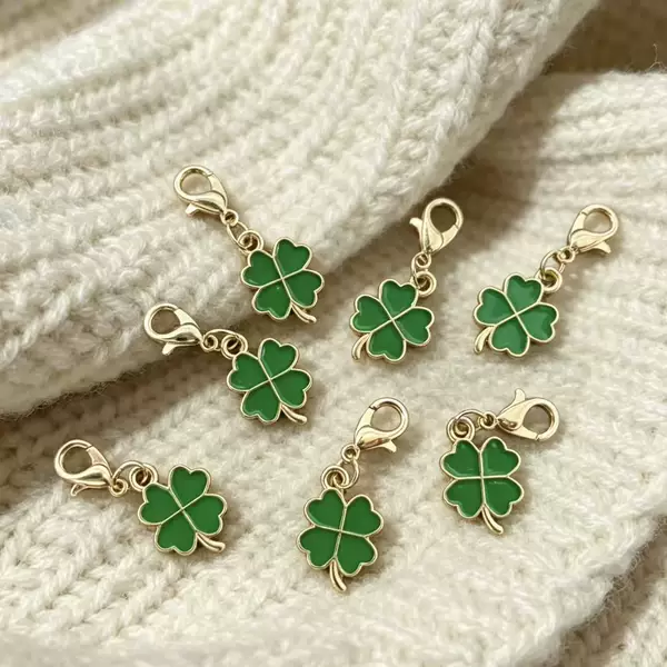 Oil Drop Accessories, Four-Leaf Clover Jewelry Accessories, Three-Leaf Clover DIY Pendant Accessories, Necklace, Phone Chain, Keychain Pendant