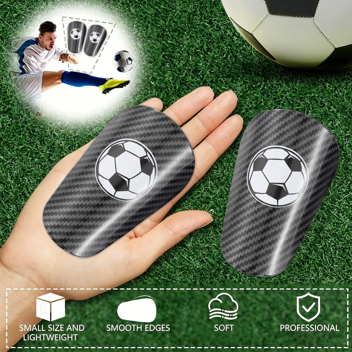 Football Shin Guard Children's and Adult Sports Protection Inserts