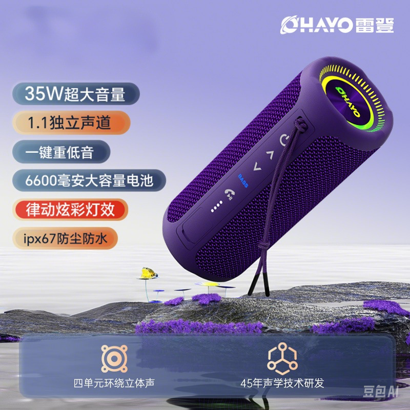 雷登x10MAX蓝牙音箱35W大音量重低音炮家用户外便携式车载小音响|undefined
