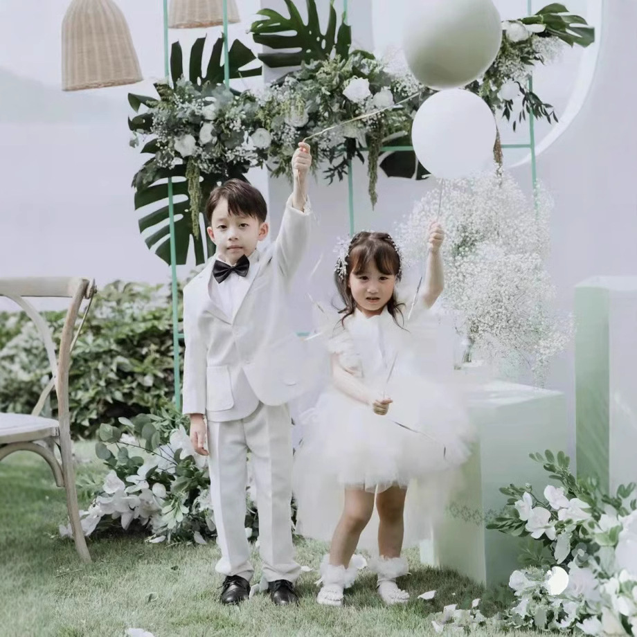 Robe de princesse pour bébé fille, costume de spectacle d'anniversaire avec tutu et traîne, vêtements en polyester pour enfants de 0 à 24 mois_voghion.com