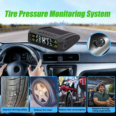 Tire Pressure Monitor Solar-Powered 4-Wheel Tire pressure monitoring system