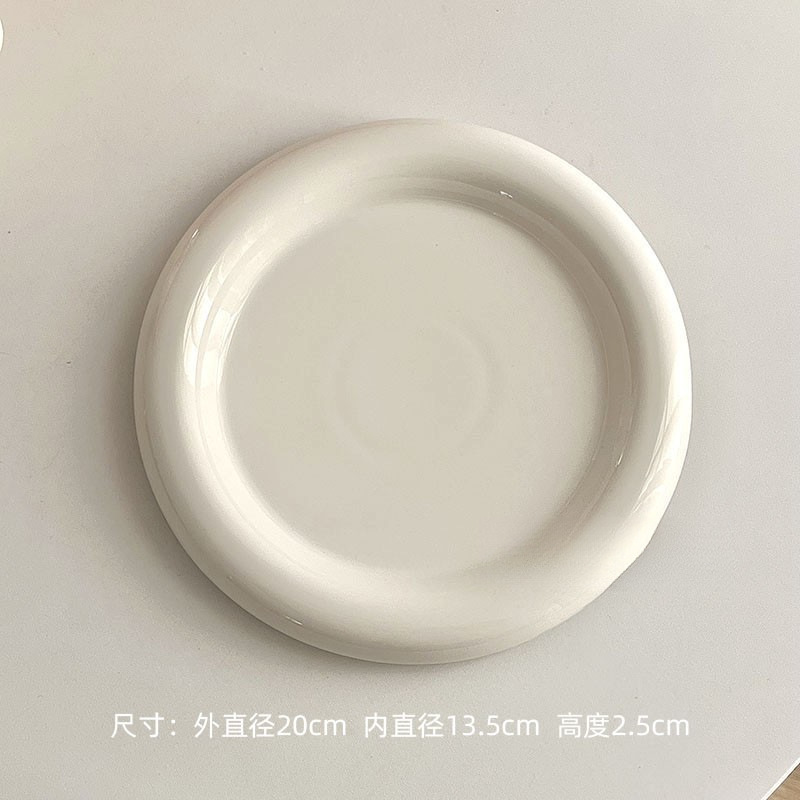 高級感のあるパスタの皿風の帽子の皿の家庭用陶磁器の食器の深皿のレストランのデザートの洋食の皿|undefined