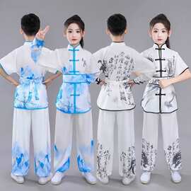 儿童武术演出服中国练功成人青少年训练功夫比赛男女表演太极服装