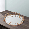 Scandinavian metal table coffee table, storage system, decorations, Nordic style, mirror effect, American style