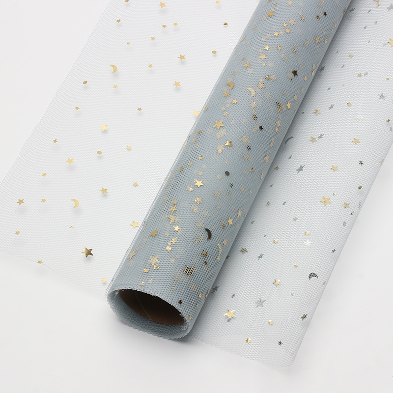 Lentejuelas doradas estrella Luna hilo flor bolsa flor hilo flor tienda floral material durable no fácil de romper decoración de la estrella al por mayor