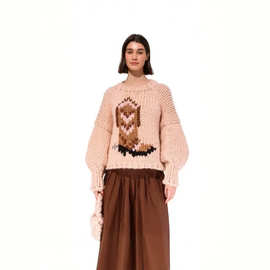现货 秋冬跨境欧美外贸新款休闲纯手工针织衫羊毛毛衣外套sweater