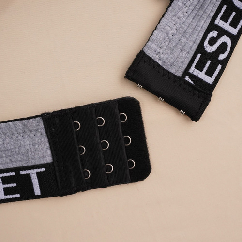 Changlizi Cross-Border Underwear, Black Cotton Molded Bra with Steel Rim, Fashionable Adjustable Bra in Minimalist Design