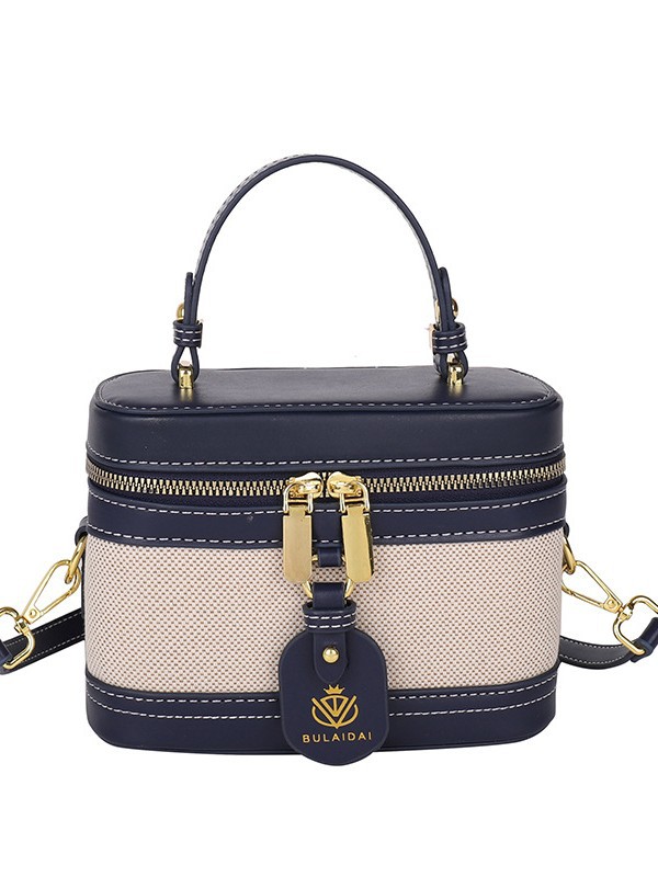 Bolso de mano de alta sensación para mujeres 2025, nueva moda transfronteriza, bolso de caja de empalme de color, bolso casual, bolso cuadrado simple