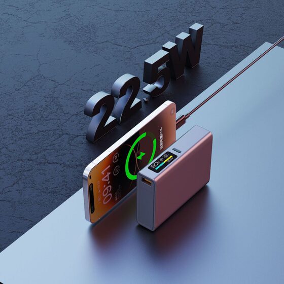 TFT screen charging treasure explosions private model cross-border charging treasure mobile power mini digital display charging gift fast charging 22.5W