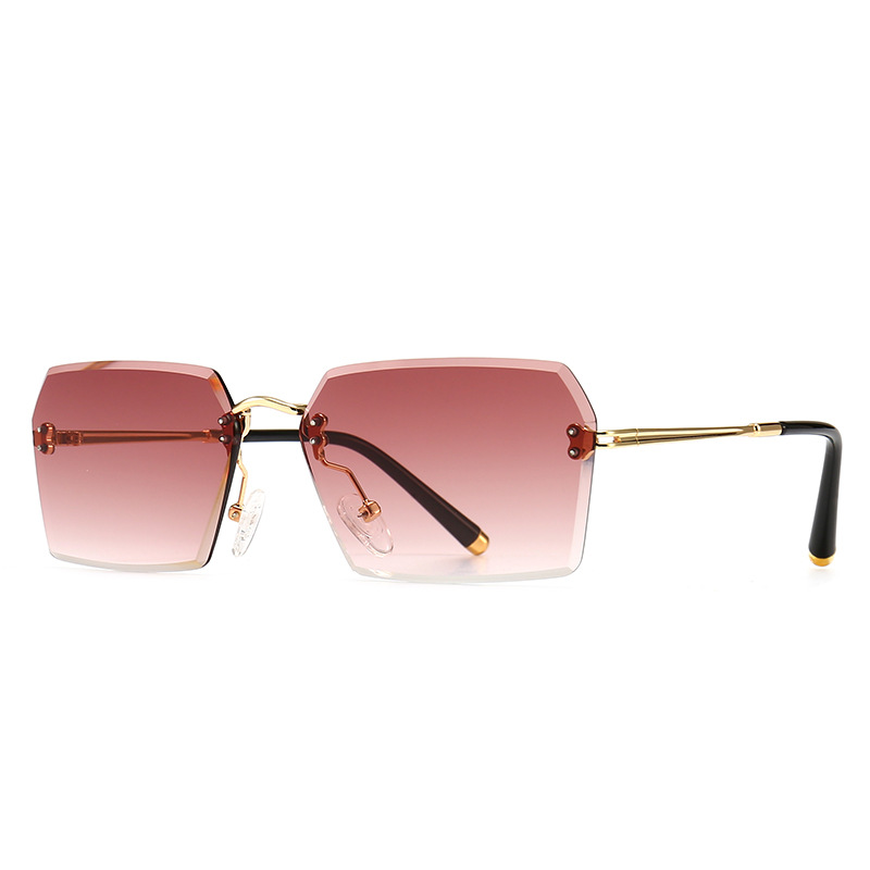  new modern retro square frame narrow sunglasses INS style street photography big-name sunglasses 2A179_voghion.com