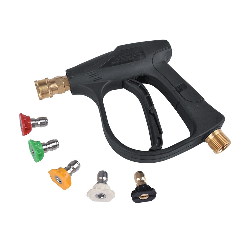高压清洗机洗车水枪5色喷嘴扇形柱形水枪头外贸热卖M22洗车机水枪