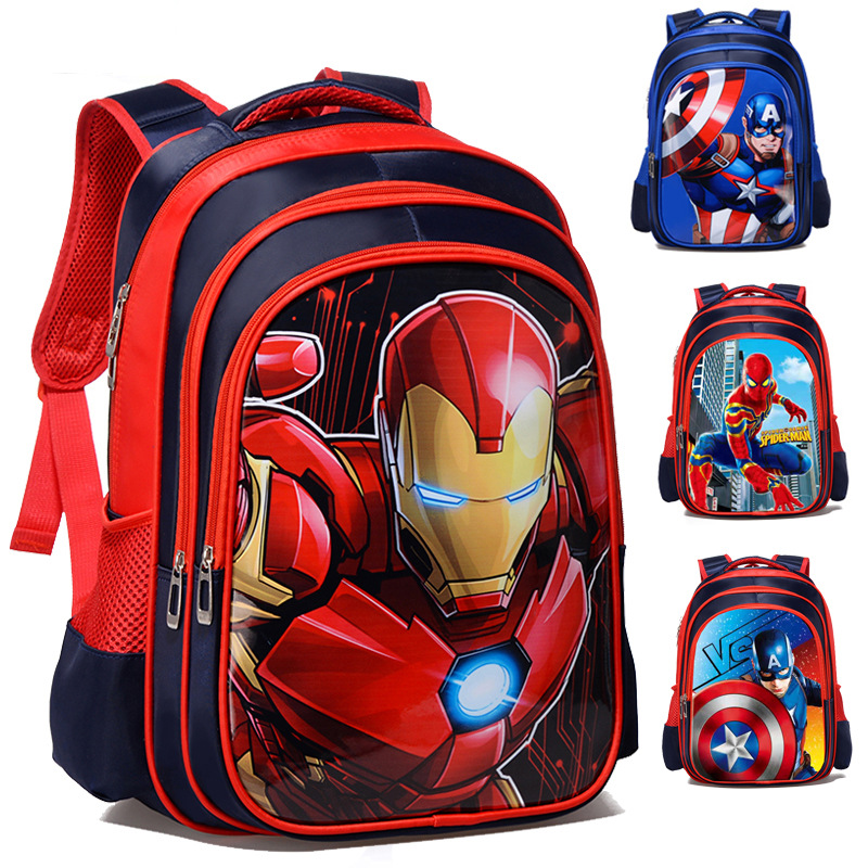 Mochila de impresión digital para estudiantes de escuela primaria mochila de dibujos animados para niños y niños 1-3 grado ligero resistente al desgaste de gran capacidad
