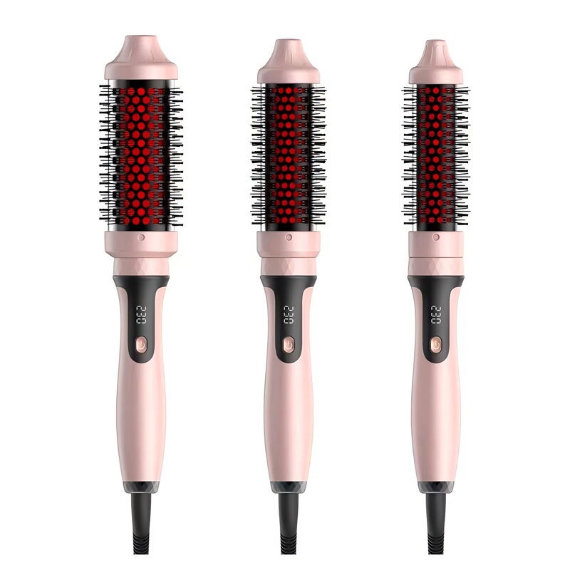 国境を越えた赤外線電気ヘアカーリングコーム多機能家庭用スリーインワンヘアチェンジヘアカーリングコームカーリングとストレート両用ヘアストレートコーム|undefined