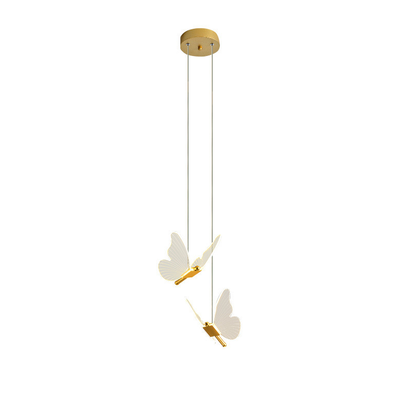 Nórdico simple lámpara de comedor dormitorio lámpara de cabezal de cama sala de estar ventana lámpara de pasillo bar doble cabeza red roja pequeña lámpara de candelabro