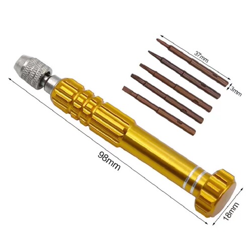 Five-in-One Aluminum Screwdriver for Apple, Android, Glasses, Computers, and Phones